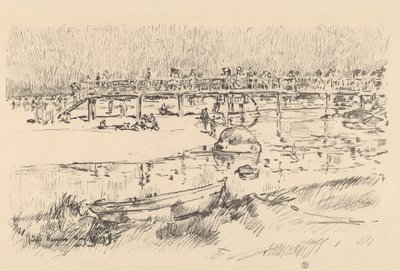 Badestrand, Bass Rocks av Childe Hassam