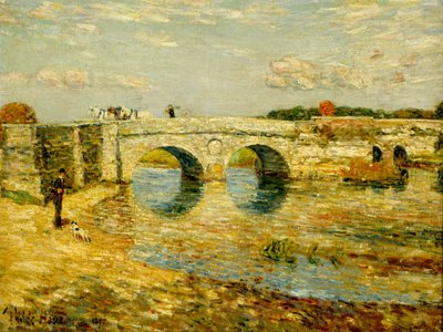 Bridge over Stour av Childe Hassam