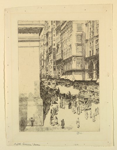 Fifth Avenue, middag av Childe Hassam