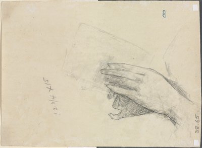 Hands Holding a Book verso, 1889. av Childe Hassam