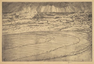 Heavy Surf, High Tide, Easthampton av Childe Hassam