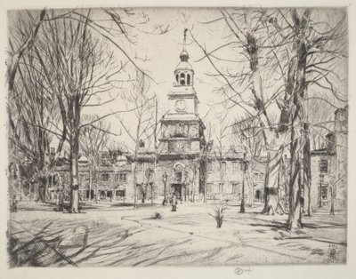 Independence Hall av Childe Hassam