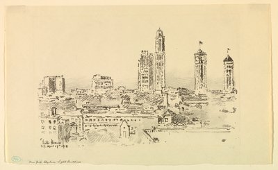New York Skyline – lette bygninger av Childe Hassam