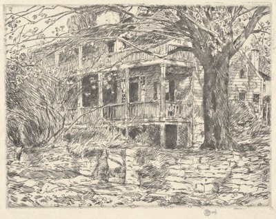 Old House, Cos Cob, 1915 av Childe Hassam