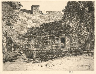 Old Mulford House, Easthampton, 1926 av Childe Hassam