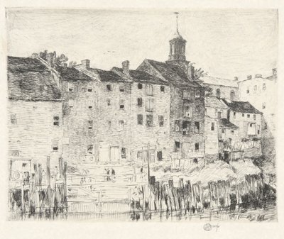 Old Warehouses, Portsmouth av Childe Hassam