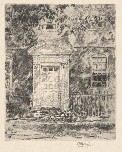 Portsmouth døråpning av Childe Hassam