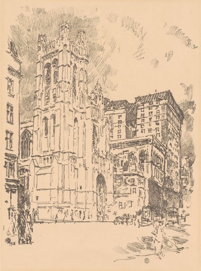 St. Thomas, New York av Childe Hassam