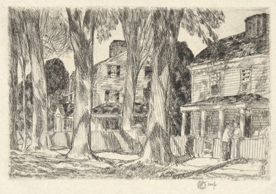 Sunlight Village Street, 1925 av Childe Hassam