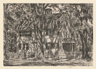 The Lion Gardiner House, Easthampton av Childe Hassam