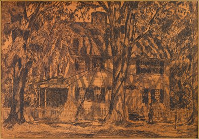 Lion Gardiner-huset, Easthampton, Long Island av Childe Hassam