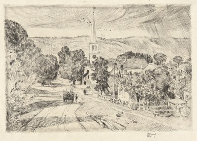 Vermont Village, 1923 av Childe Hassam