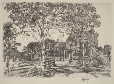 Walt Whitmans fødested av Childe Hassam