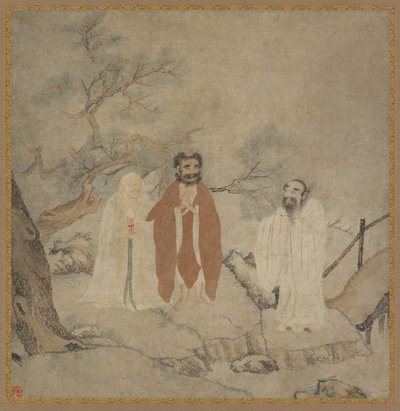 Sakyamuni, Laozi og Confucius, mellom 1368 og 1644 av Chinese Master