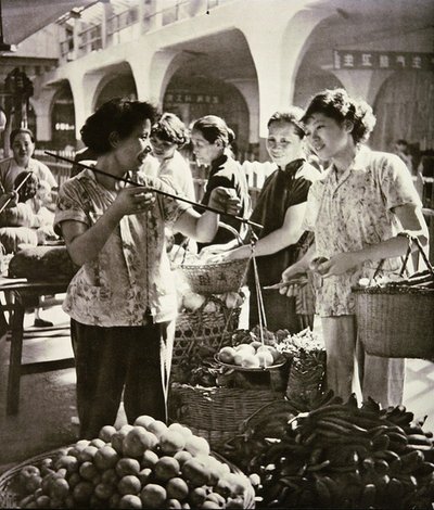 Kinesisk marked, Shanghai av Chinese Photographer