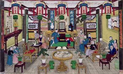 Et rom i huset til Mr. Kong, en Peking-kjøpmann av Chinese School