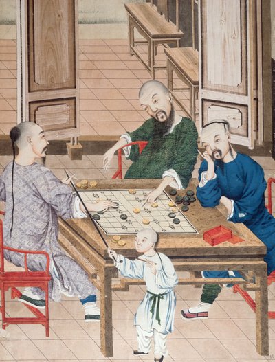 Et strategispill i Kina, sent på 1700-tallet (wc på papir) av Chinese School