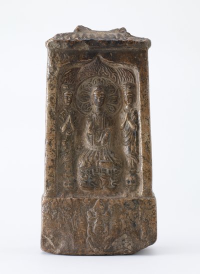 Buddhistisk tavle i form av en miniatyrhelligdom, divisjonsperiode, ca. 520 e.Kr av Chinese School