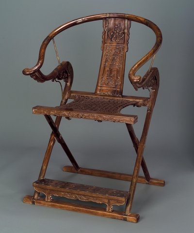 Stol (sammenleggbar), Ming-dynastiet, 1600-50 (palisander) av Chinese School