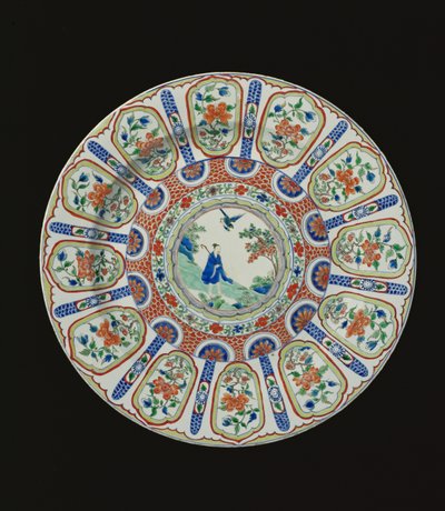 Lader som viser den udødelige Tang-poeten Li Bai, Kangxi-perioden, ca. 1690 (porselen) av Chinese School