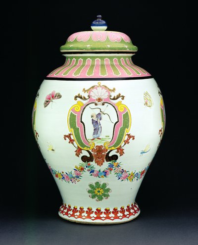 Sisterne malt med et design av Cornelis Pronk (1691-1759) ca. 1730 (porselen) (se 206565 for servant) av Chinese School