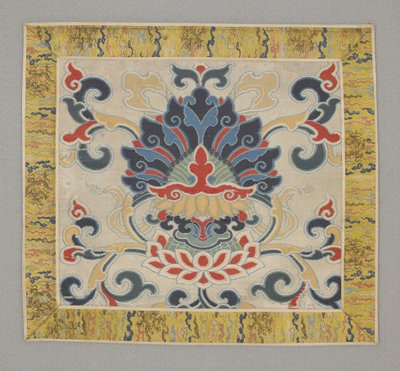 Åtte buddhistiske dyrebare ting, lotus, 1600-tallet av Chinese School