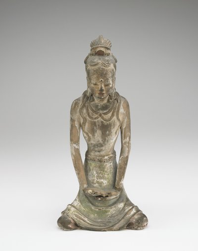 Figur av en Bodhisattva (keramikk) av Chinese School