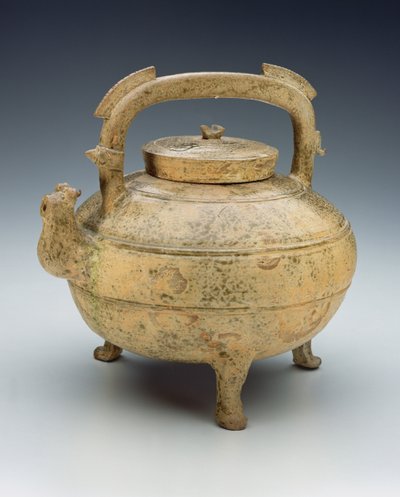 Glasert keramikkkjele, Warring States periode, 1027-220BC (keramikk) av Chinese School
