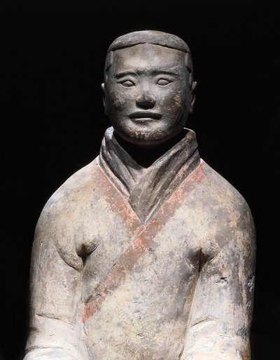 Stor kriger av Xian, mausoleet til Qin Shi Huang, Lintong-distriktet, Xi'an, Shaanxi-provinsen, Kina, 221-206 f.Kr. (terrakotta) av Chinese School