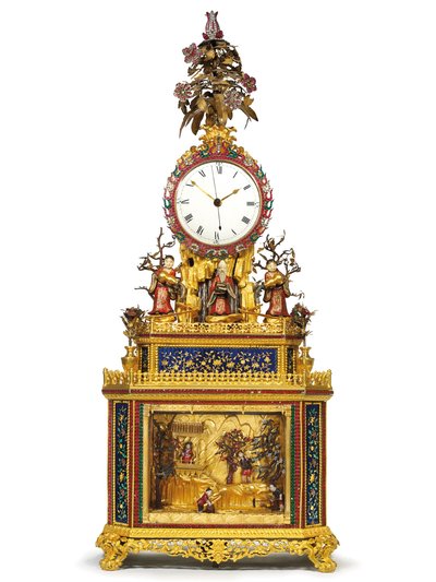 Imperial slående, musikalsk og automatisert "Daoist Immortal"-klokke, Guangzhou-verksteder, Qianlong-perioden, 1736-95 av Chinese School