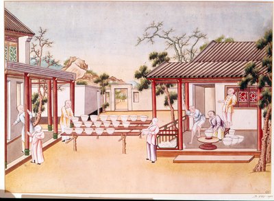 Porselensproduksjon (wc på papir) av Chinese School