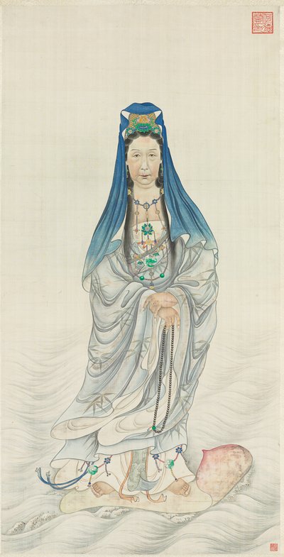 Portrett av enkekeiserinne Cixi som Guanyin av Chinese School