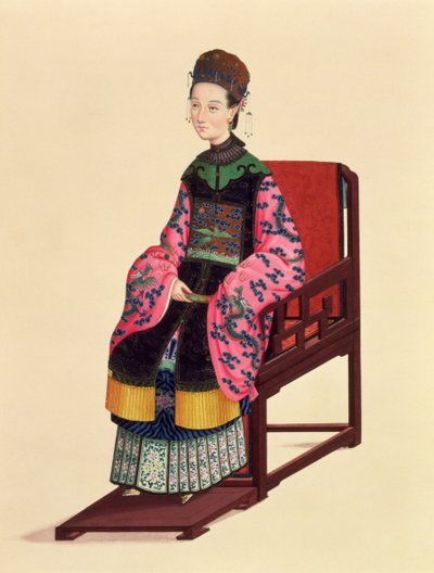 Portrett av en tartarisk kvinne (wc) av Chinese School