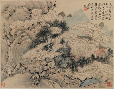 Forberedelse av livseliksiren (blekk og farge på papir) av Chinese School