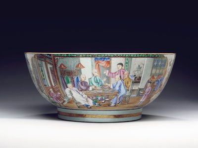 Sjelden og massiv punchbowl, ca. 1775 av Chinese School
