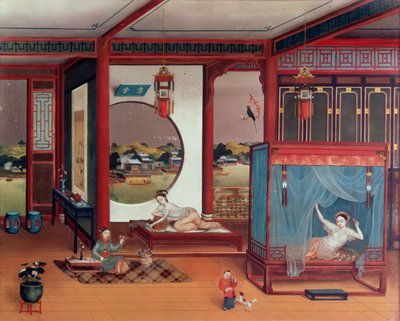 Scene av et interiør av Chinese School