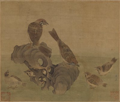 Spurver mater ungene sine, Ming- eller Qing-dynastiet av Chinese School