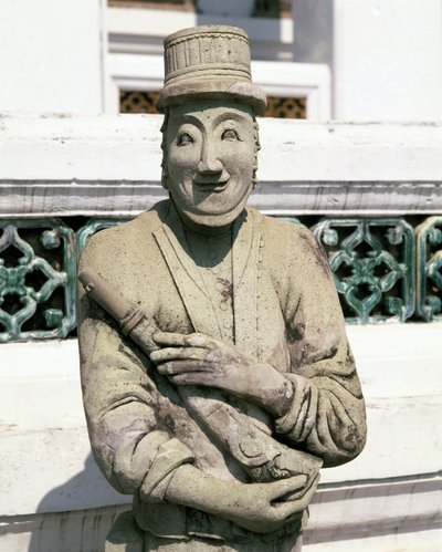 Statue av en europeisk soldat av Chinese School