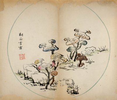 Ti Bamboo Studio Prints, 1643 (treblokk) av Chinese School