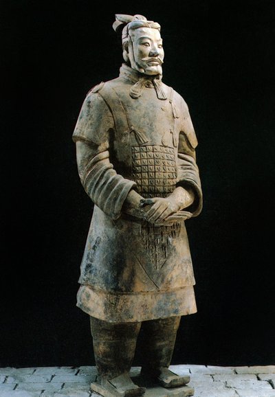Terracotta-hærens kriger, mausoleet til keiser Qin Shi Huang, 3. århundre f.Kr. (bilde) av Chinese School