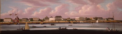Shanghai-regattaen med utsikt over Bund, ca. 1850 av Chinese School