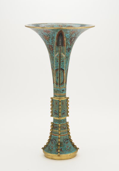 Vase formet som en arkaisk gu, 1662-1722 av Chinese School