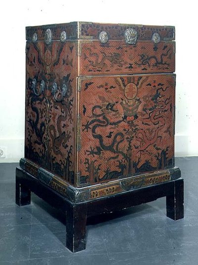 Wanli reisekasse, 1613 (lakk) av Chinese School
