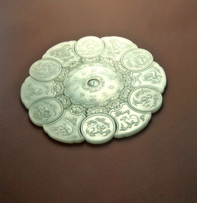 Dyrenes kalender, 1736-95 (jade) av Ching Period Chinese School