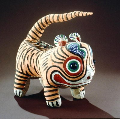 Tiger (malt tøy) (se også 341891) av Ching Period Chinese School