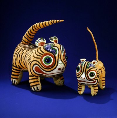 Tigre (malt tøy) (se også 235788) av Ching Period Chinese School