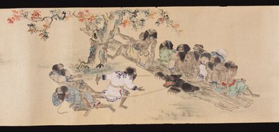 Ainu under bjørnejakt, 1800-1829. av Chishima