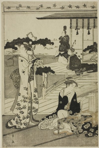 Suma, fra serien "A Fashionable Parody of the Tale of Genji (Furyu yatsushi Genji)" av Chobunsai Eishi