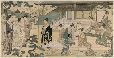 The Matsukaze Chapter of the Tale of Genji fra serien The Tale of Genji, ca. 1791. av Chobunsai Eishi