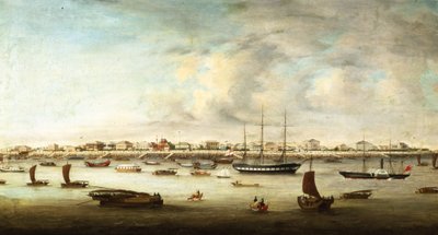 Kinesiske fiskefartøyer, Shanghai, ca. 1857 av Chow Qua